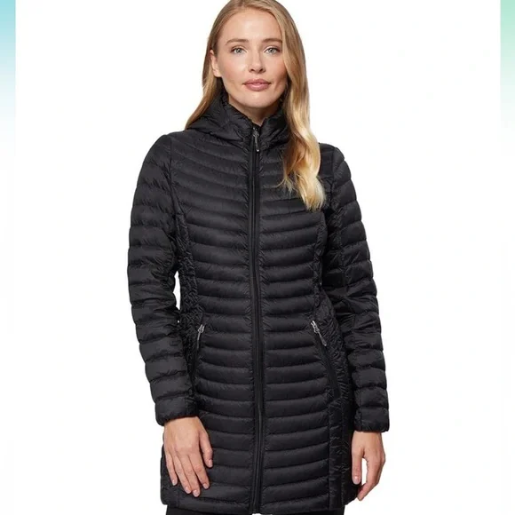 32 Degrees ultra light slim packable down 3/4 length long jacket - Picture 2 of 15